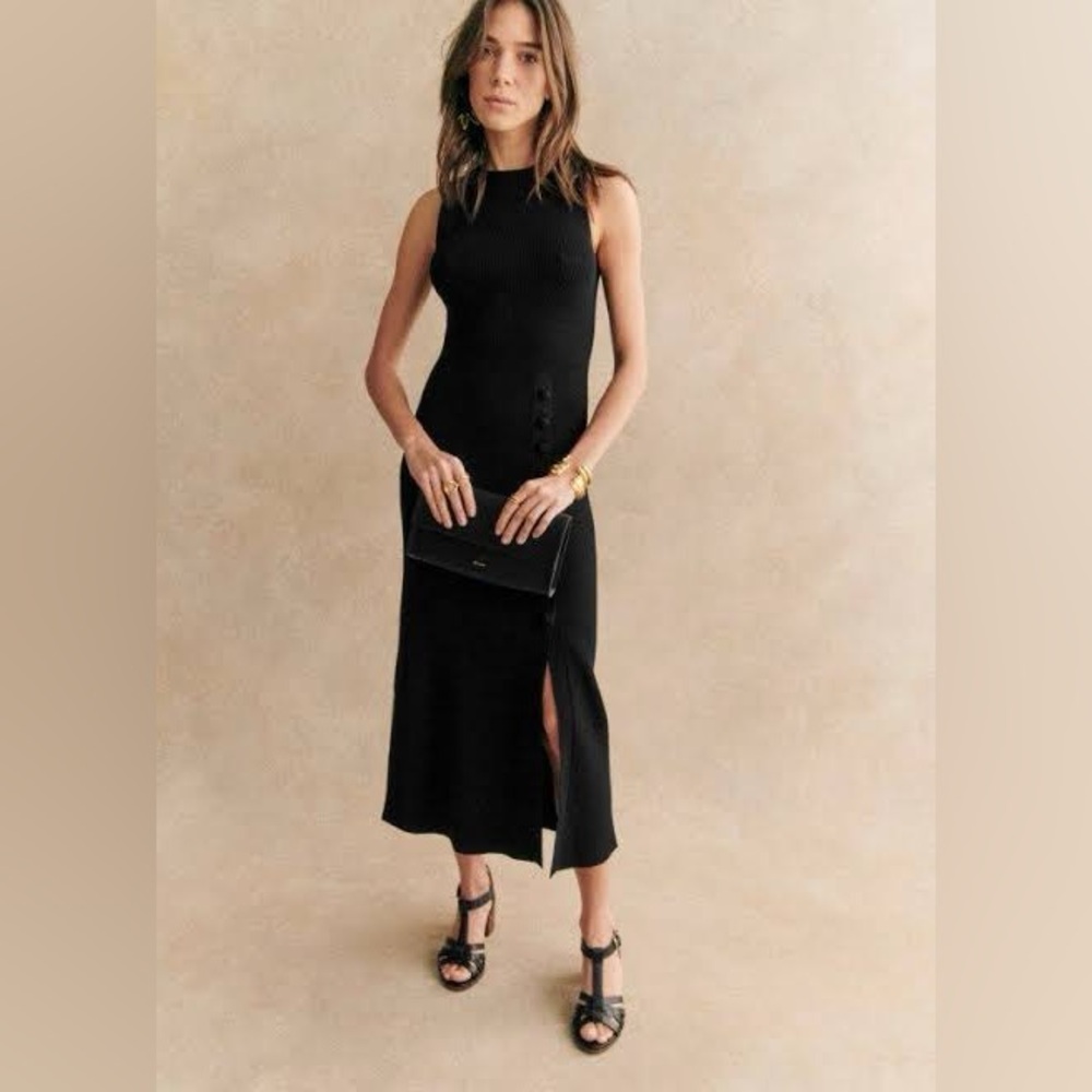 Sezane Harena Dress Black - Size XS